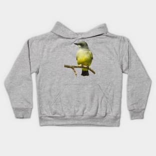 Cassin's Kingbird Yellow and Gray Southwestern Wildlife Kids Hoodie